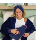 Velvet Hot Water Bottle Cover | Sapphire Blue